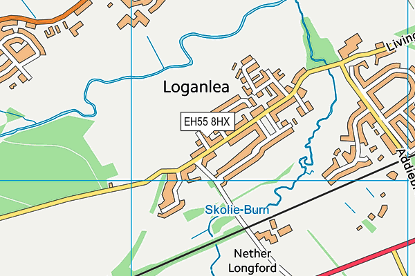 EH55 8HX map - OS VectorMap District (Ordnance Survey)