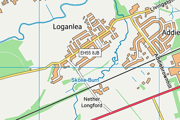 EH55 8JB map - OS VectorMap District (Ordnance Survey)