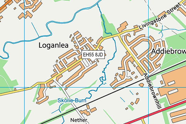 EH55 8JD map - OS VectorMap District (Ordnance Survey)