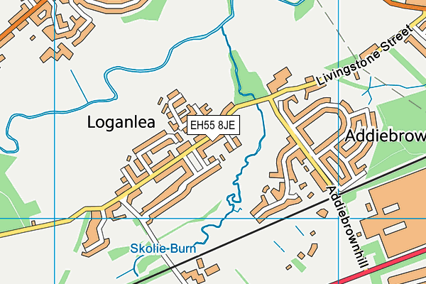 EH55 8JE map - OS VectorMap District (Ordnance Survey)