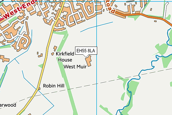 EH55 8LA map - OS VectorMap District (Ordnance Survey)