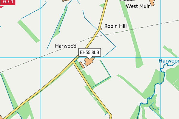 EH55 8LB map - OS VectorMap District (Ordnance Survey)