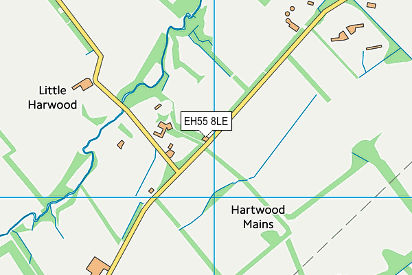 EH55 8LE map - OS VectorMap District (Ordnance Survey)