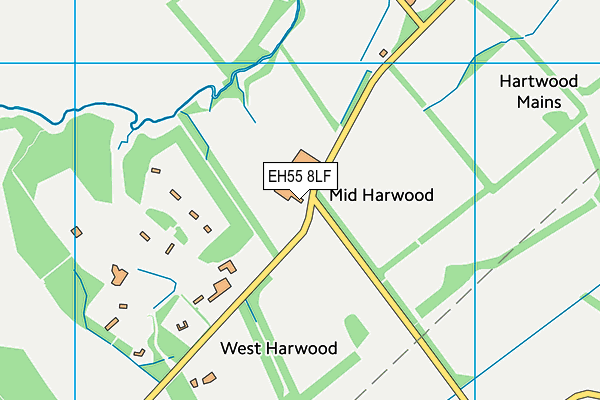 EH55 8LF map - OS VectorMap District (Ordnance Survey)