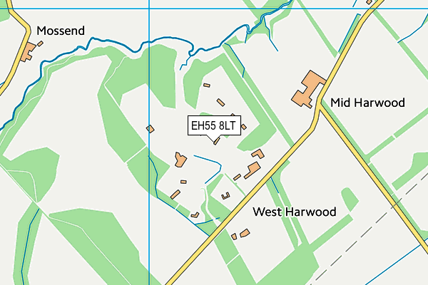 EH55 8LT map - OS VectorMap District (Ordnance Survey)
