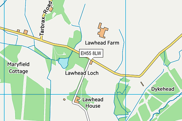 EH55 8LW map - OS VectorMap District (Ordnance Survey)