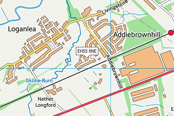 EH55 8NE map - OS VectorMap District (Ordnance Survey)