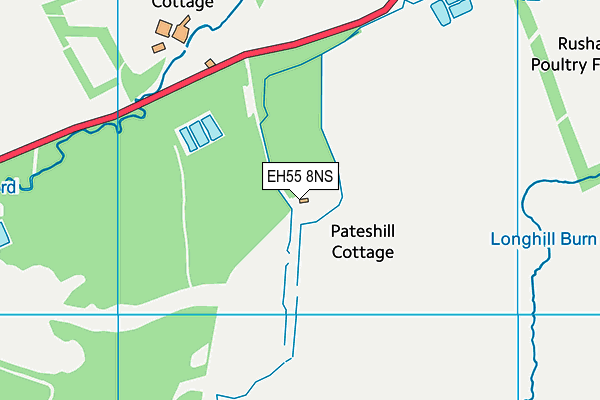 EH55 8NS map - OS VectorMap District (Ordnance Survey)