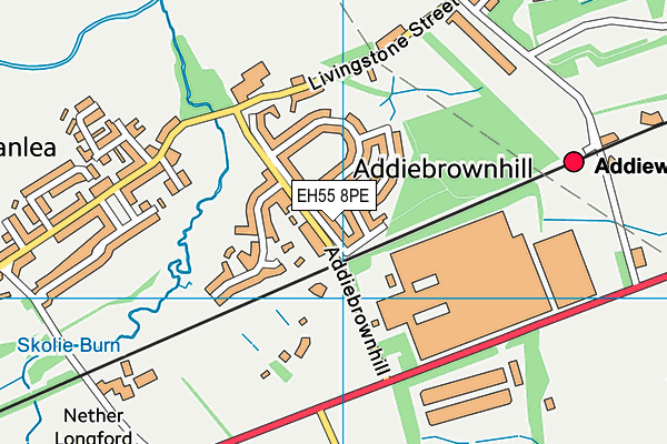 EH55 8PE map - OS VectorMap District (Ordnance Survey)