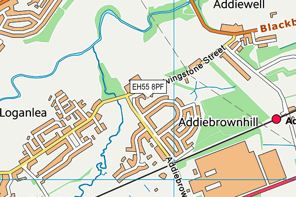 EH55 8PF map - OS VectorMap District (Ordnance Survey)