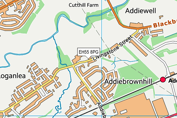 EH55 8PG map - OS VectorMap District (Ordnance Survey)