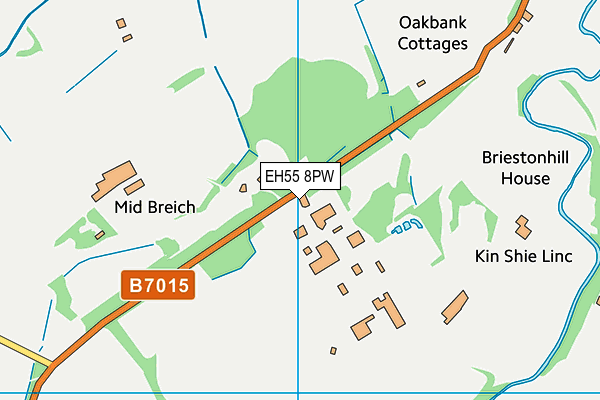 EH55 8PW map - OS VectorMap District (Ordnance Survey)