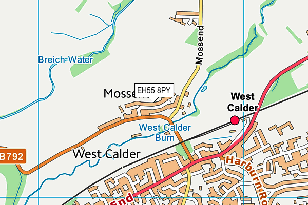 EH55 8PY map - OS VectorMap District (Ordnance Survey)