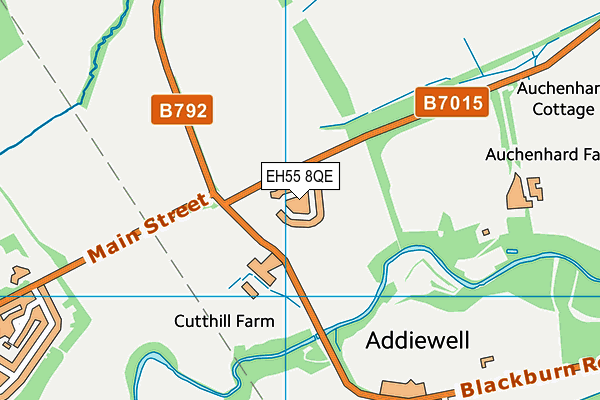 EH55 8QE map - OS VectorMap District (Ordnance Survey)