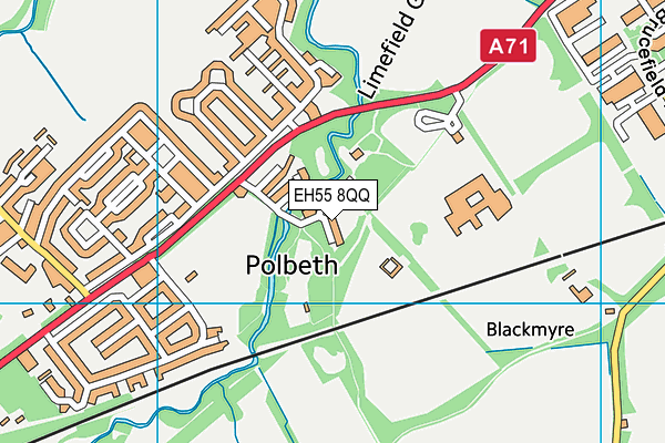 EH55 8QQ map - OS VectorMap District (Ordnance Survey)