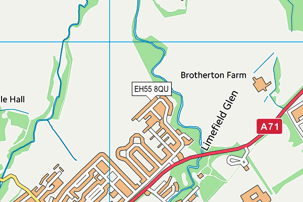 EH55 8QU map - OS VectorMap District (Ordnance Survey)