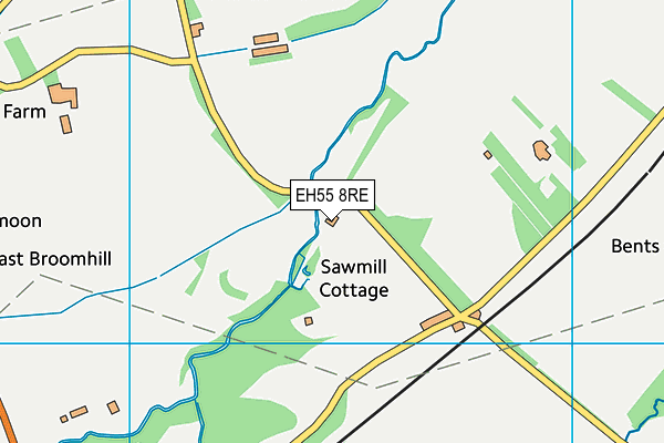 EH55 8RE map - OS VectorMap District (Ordnance Survey)