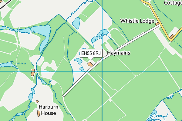 EH55 8RJ map - OS VectorMap District (Ordnance Survey)