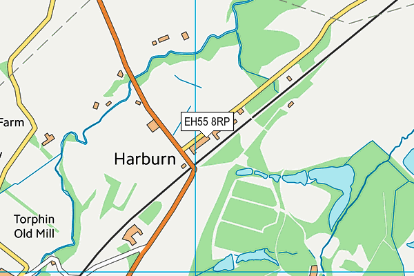 EH55 8RP map - OS VectorMap District (Ordnance Survey)