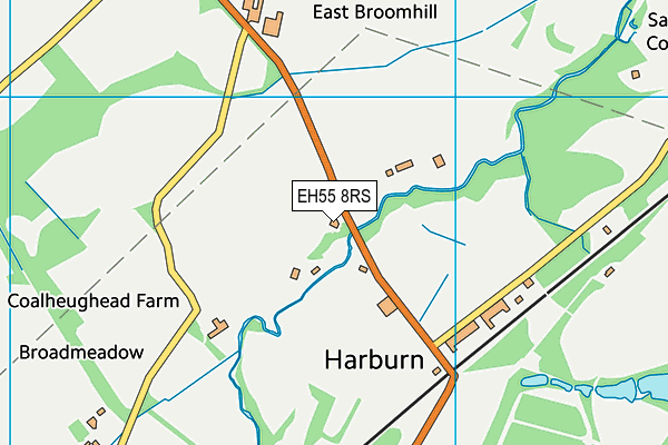 EH55 8RS map - OS VectorMap District (Ordnance Survey)