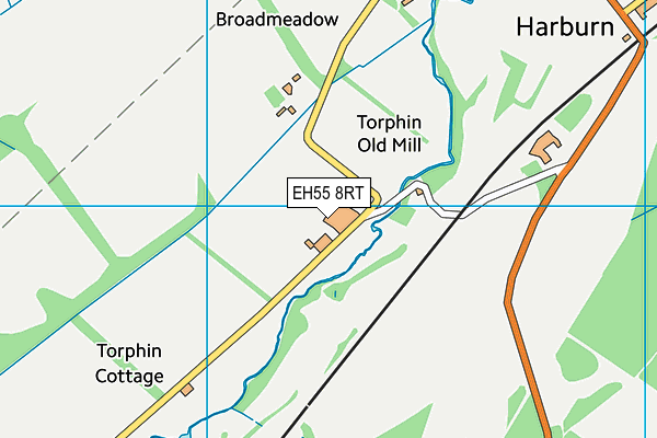 EH55 8RT map - OS VectorMap District (Ordnance Survey)