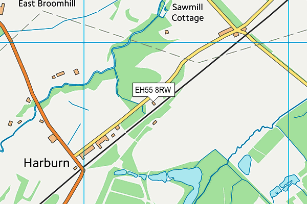 EH55 8RW map - OS VectorMap District (Ordnance Survey)