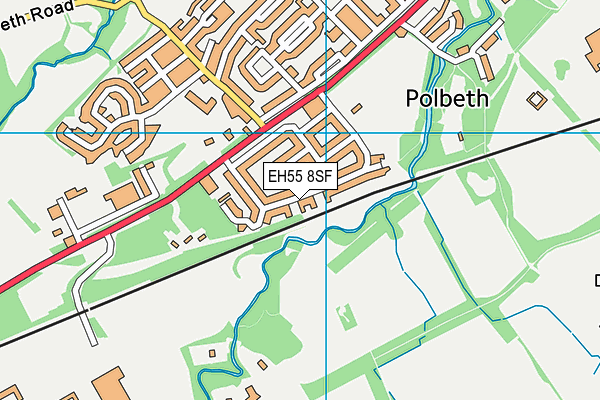 EH55 8SF map - OS VectorMap District (Ordnance Survey)