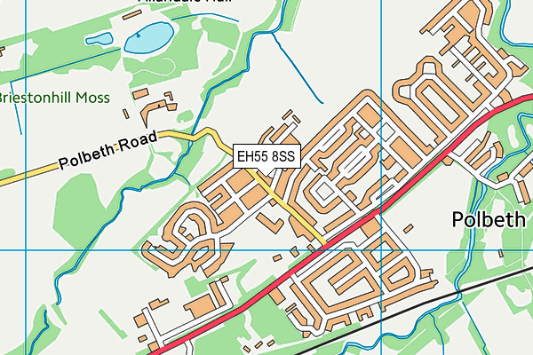 EH55 8SS map - OS VectorMap District (Ordnance Survey)