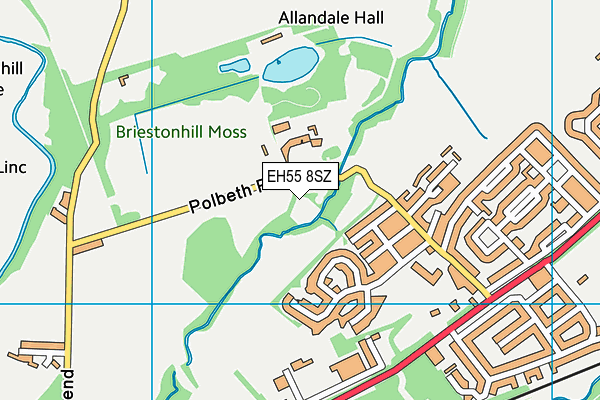 EH55 8SZ map - OS VectorMap District (Ordnance Survey)