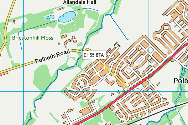 EH55 8TA map - OS VectorMap District (Ordnance Survey)