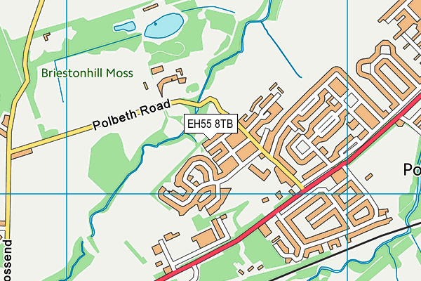 EH55 8TB map - OS VectorMap District (Ordnance Survey)