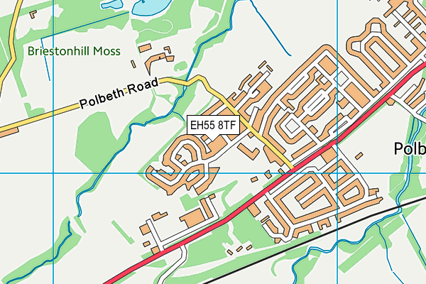 EH55 8TF map - OS VectorMap District (Ordnance Survey)