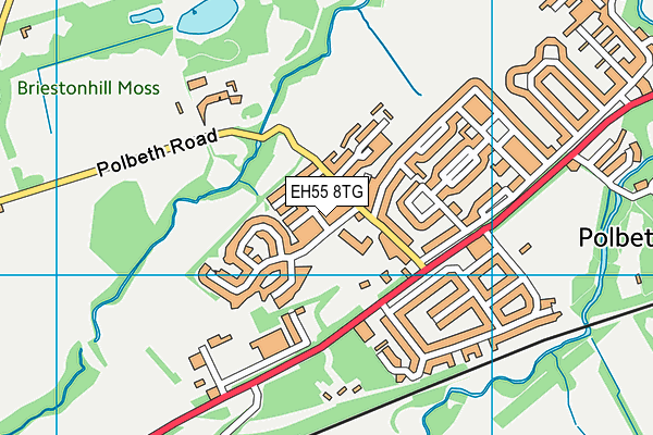 EH55 8TG map - OS VectorMap District (Ordnance Survey)