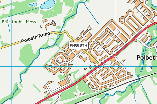 EH55 8TH map - OS VectorMap District (Ordnance Survey)