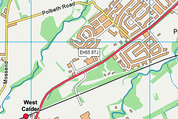 EH55 8TJ map - OS VectorMap District (Ordnance Survey)