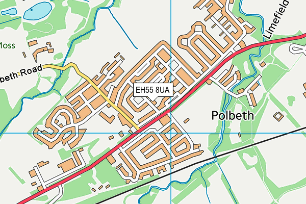 EH55 8UA map - OS VectorMap District (Ordnance Survey)