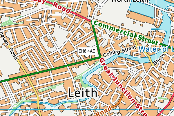 EH6 4AE map - OS VectorMap District (Ordnance Survey)