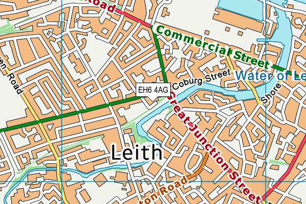 EH6 4AG map - OS VectorMap District (Ordnance Survey)