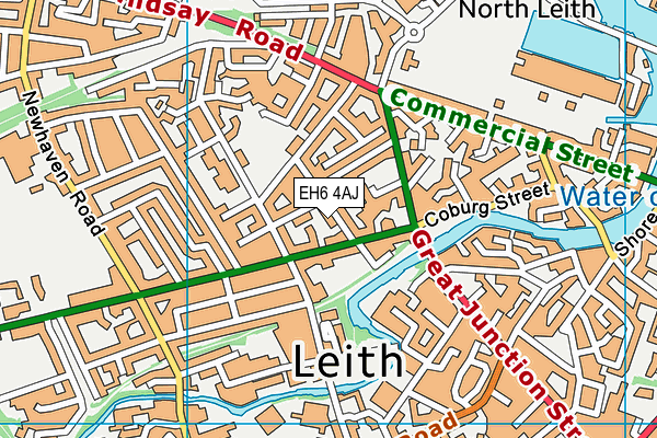 EH6 4AJ map - OS VectorMap District (Ordnance Survey)