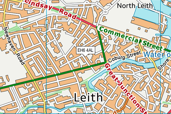 EH6 4AL map - OS VectorMap District (Ordnance Survey)
