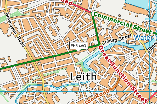 EH6 4AQ map - OS VectorMap District (Ordnance Survey)