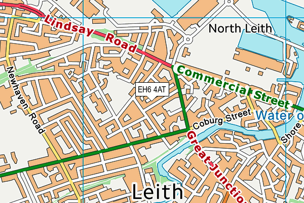 EH6 4AT map - OS VectorMap District (Ordnance Survey)