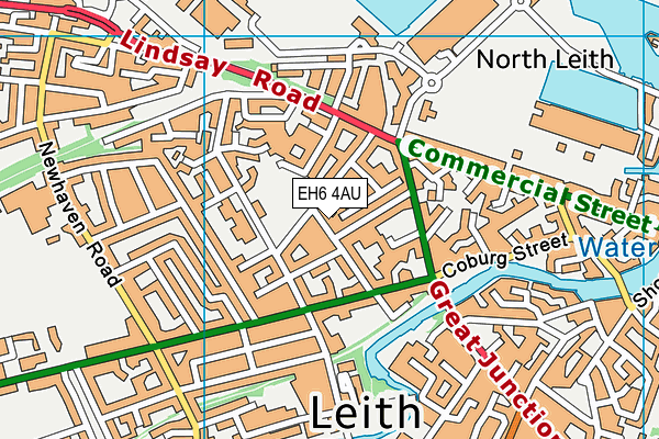 EH6 4AU map - OS VectorMap District (Ordnance Survey)