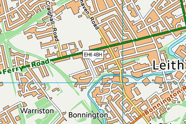 EH6 4BH map - OS VectorMap District (Ordnance Survey)