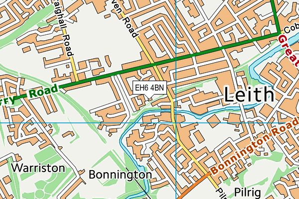 EH6 4BN map - OS VectorMap District (Ordnance Survey)