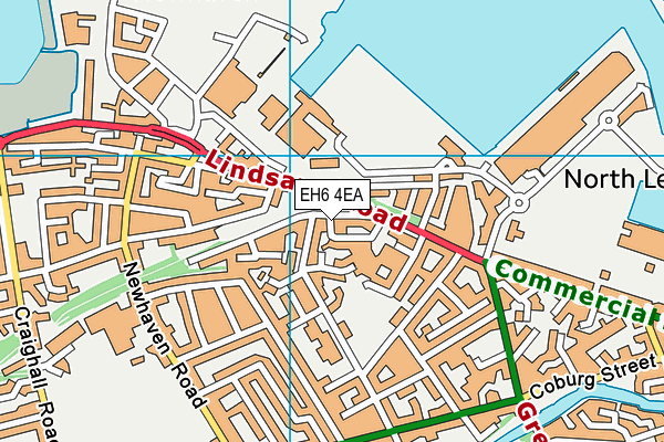 EH6 4EA map - OS VectorMap District (Ordnance Survey)