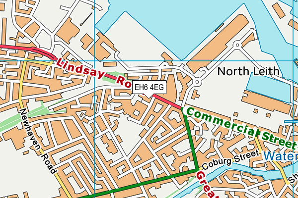 EH6 4EG map - OS VectorMap District (Ordnance Survey)