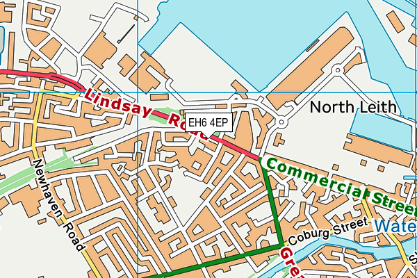 EH6 4EP map - OS VectorMap District (Ordnance Survey)