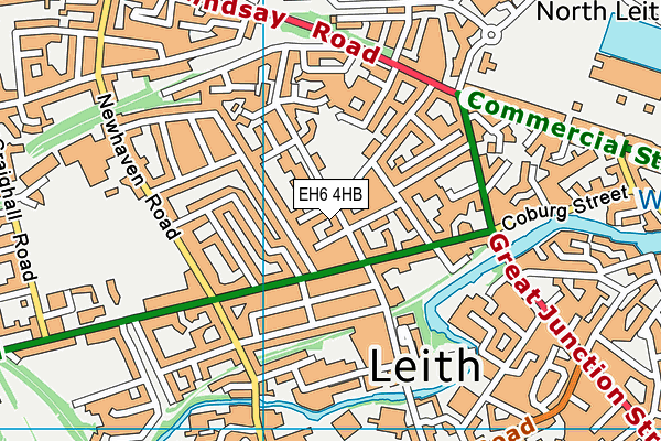 EH6 4HB map - OS VectorMap District (Ordnance Survey)