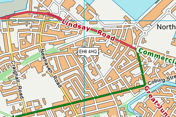 EH6 4HQ map - OS VectorMap District (Ordnance Survey)